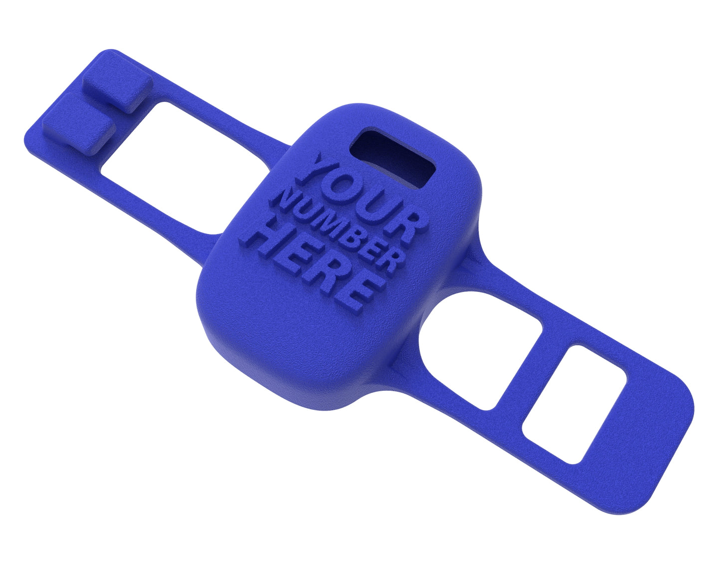 Personalised 3d Printed Rubber Transponder Mount and Strap – Fits Mylaps ProChip FLEX